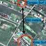 <p>Distance entre Kima Canggu et Canggu Surf Lodge</p>