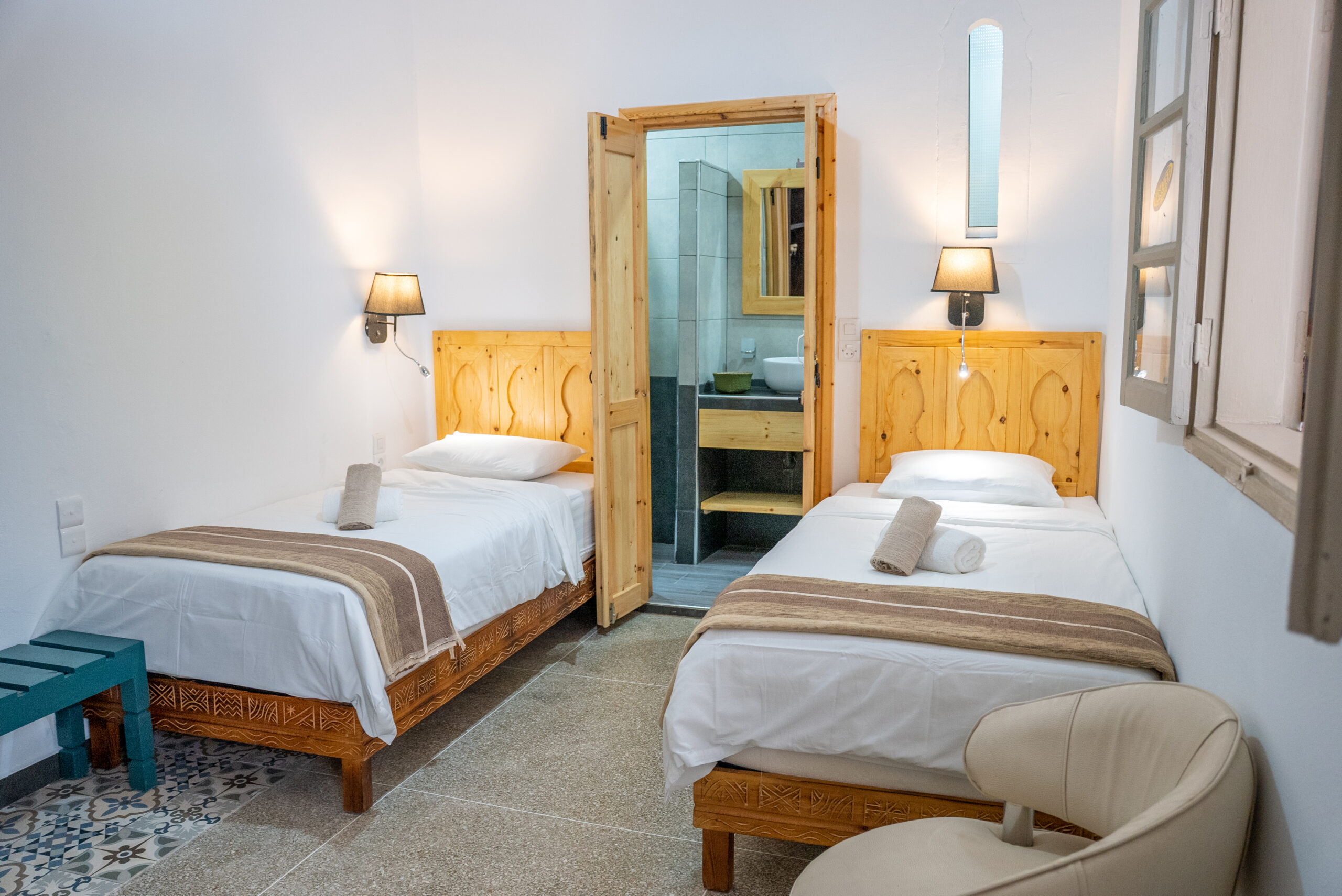 Dynamic Loisirs – Chambre twin rénovée à Tamraght
