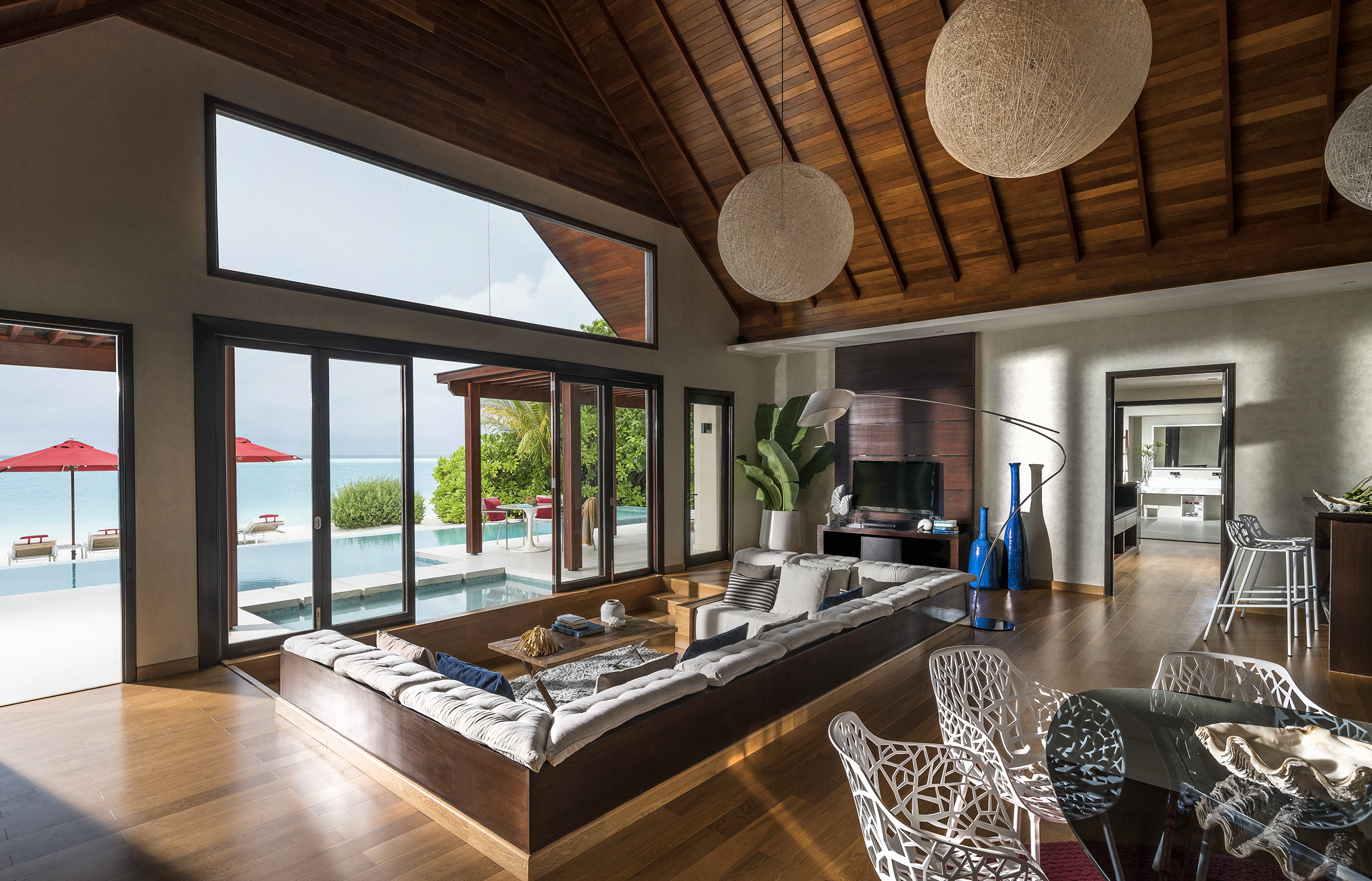Niyama Private Islands Maldives Two Bedroom Beach Pool Pavilion Lounge Area