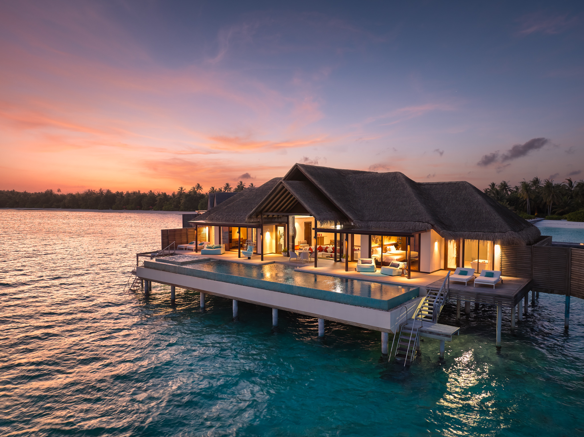 Niyama Private Islands - Two Bedroom Ocean Pool Pavilion by Sunset