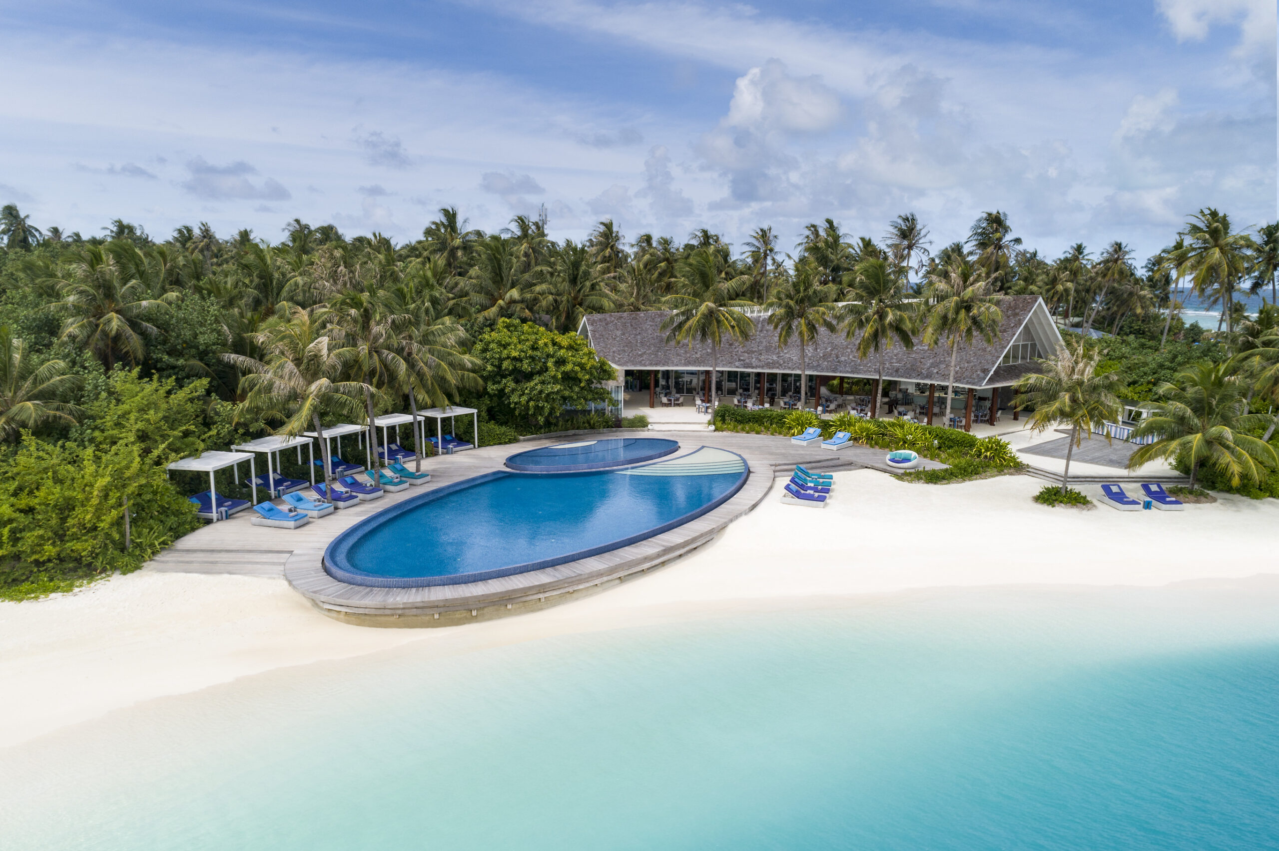 Niyama Private Islands Maldives Pool view Aerial