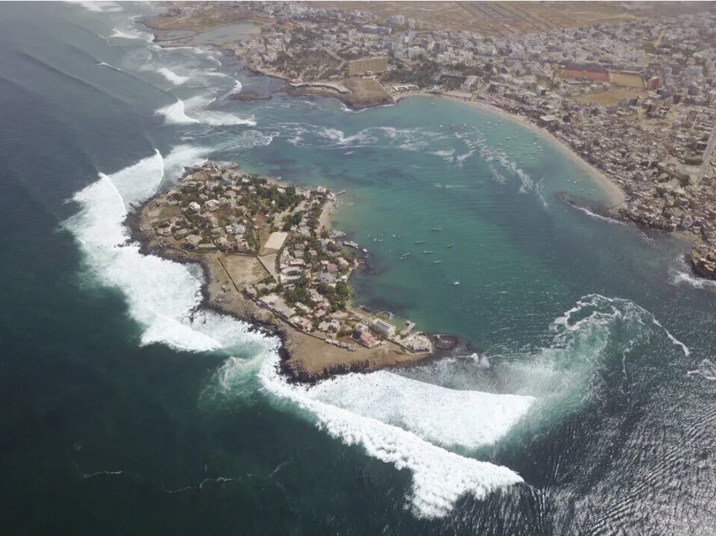 Vue aérienne de l'ile de N'Gor